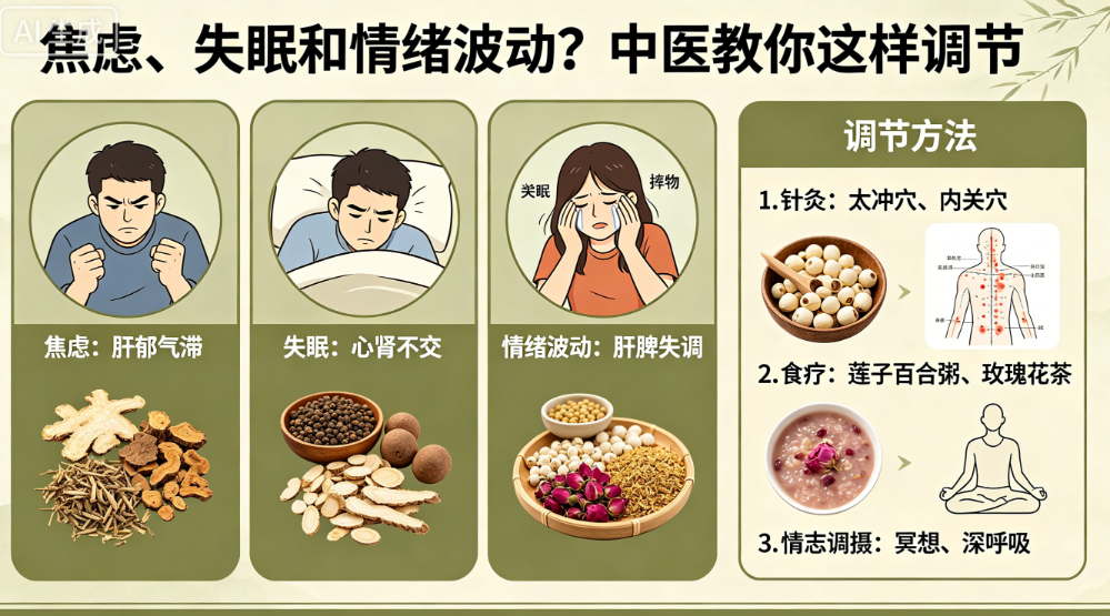 焦虑、失眠和情绪波动？中医教你这样调节